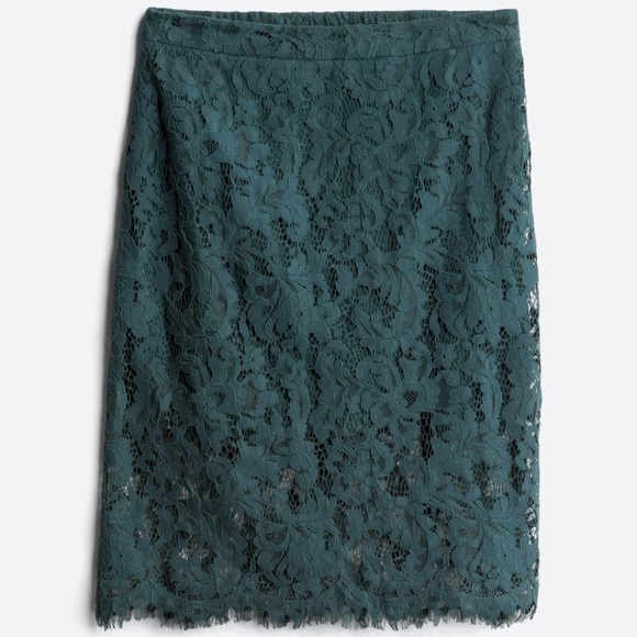 Skies Are Blue Dresses & Skirts - Skies Are Blue Inez Lace Pencil Skirt GREEN